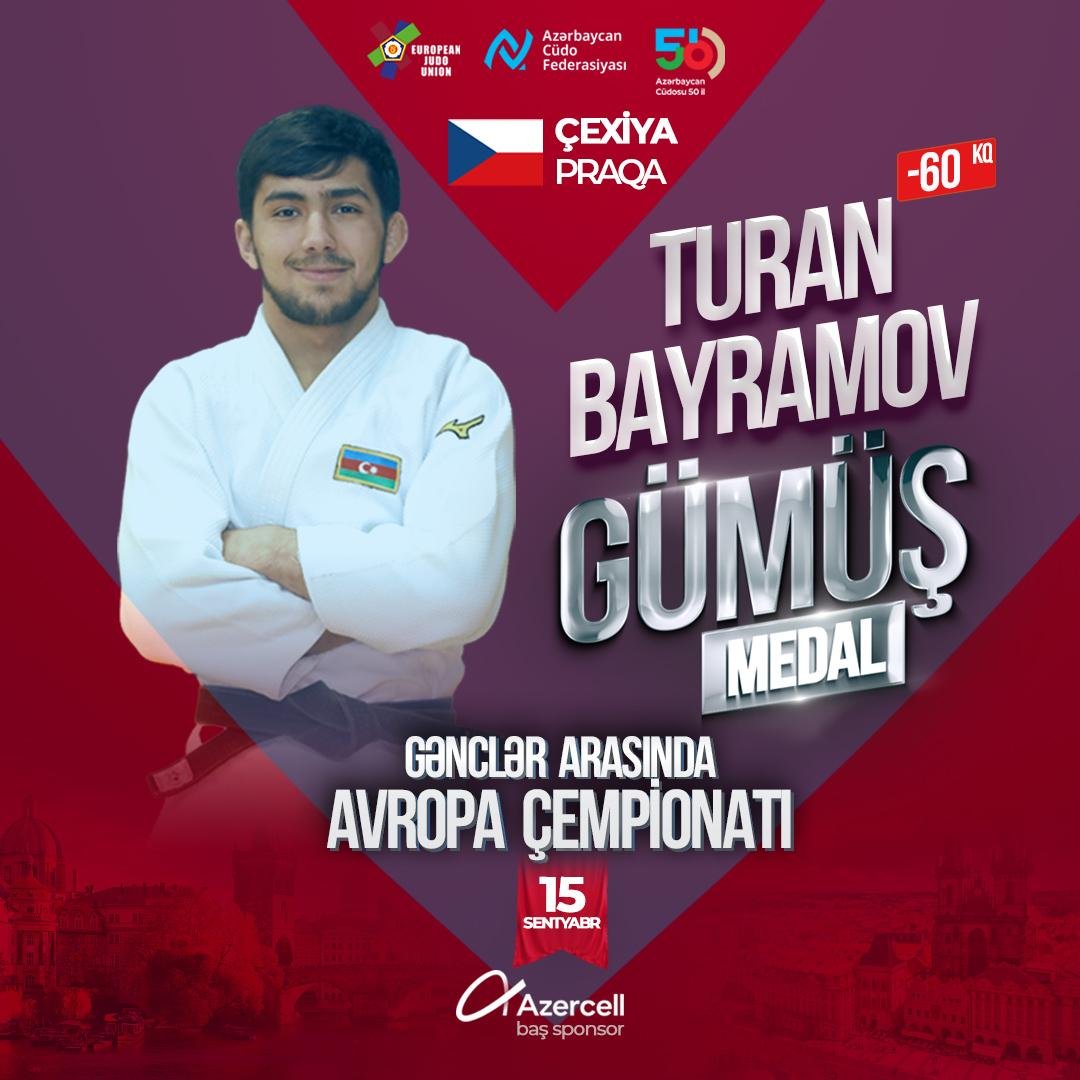 Turan Bayramov Avropa çempionatının gümüş medalçısı oldu