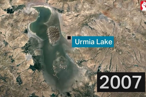 İran rejimi Urmiya gölünü məhv edir - VİDEO
