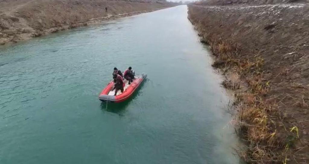 Su kanalında batması ehtimal edilən şəxsin axtarışları davam etdirilir - Video