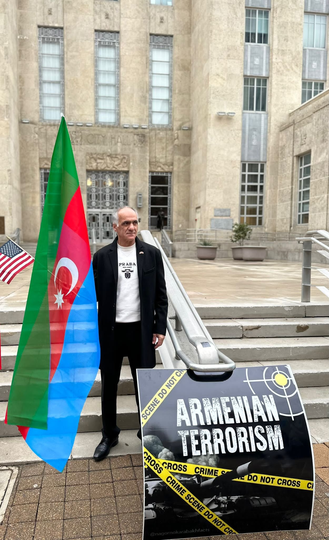 ABŞ-da erməni ekoterroruna etiraz olaraq aksiya keçirilib - FOTOLAR