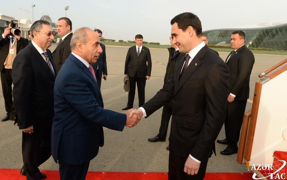 Türkmənistan Prezidenti Azərbaycana gəlib - FOTO