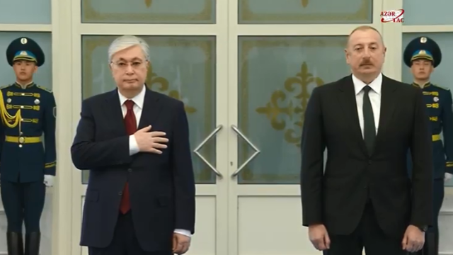 İlham Əliyevin Astanada rəsmi qarşılanma mərasimi - VİDEO