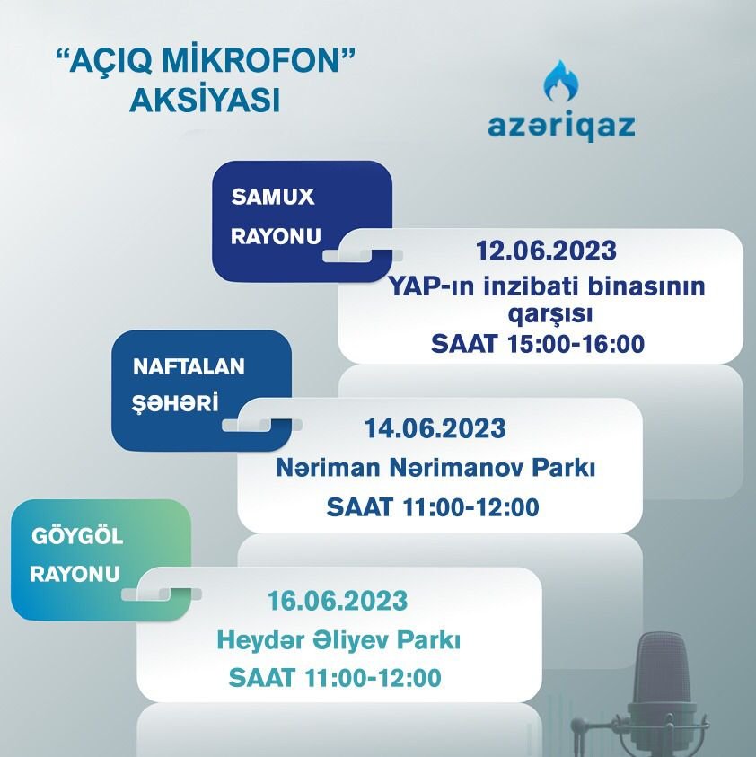 SOCAR "Azəriqaz" İB-nin "Açıq mikrofon" aksiyası davam edir