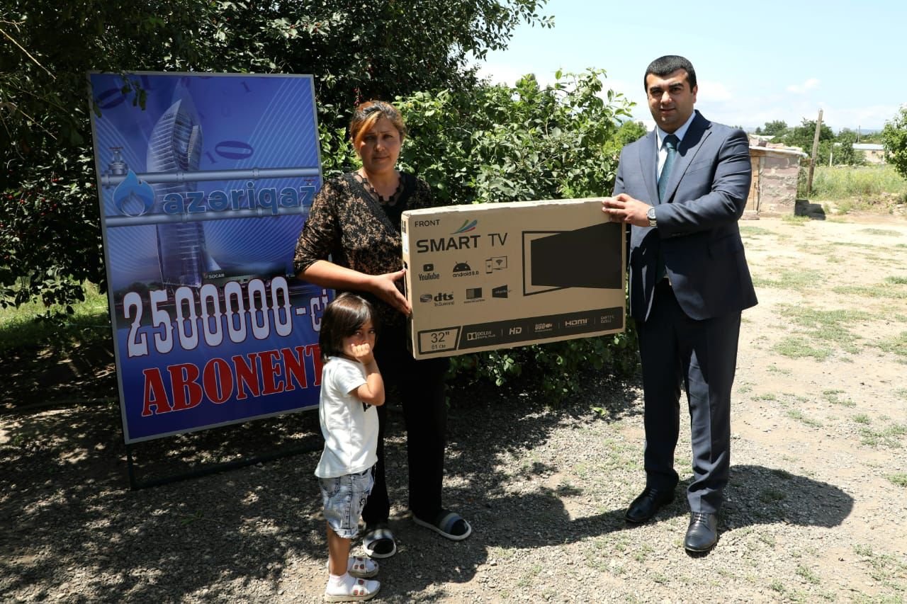 SOCAR “Azəriqaz” İstehsalat Birliyinin 2 milyon 500 mininci abonenti məlum oldu