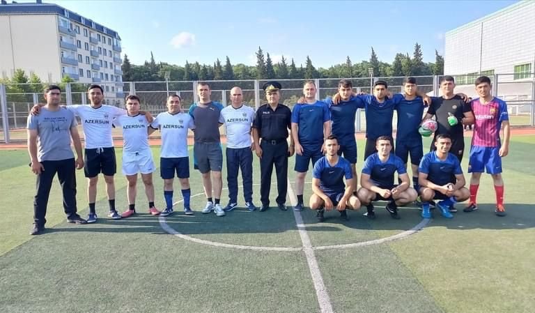 Masallı polisi futbol yarışı keçirdi -