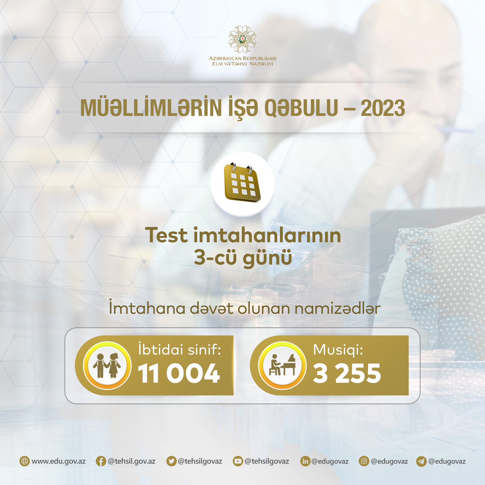 Test imtahanlarının 3-cü günü