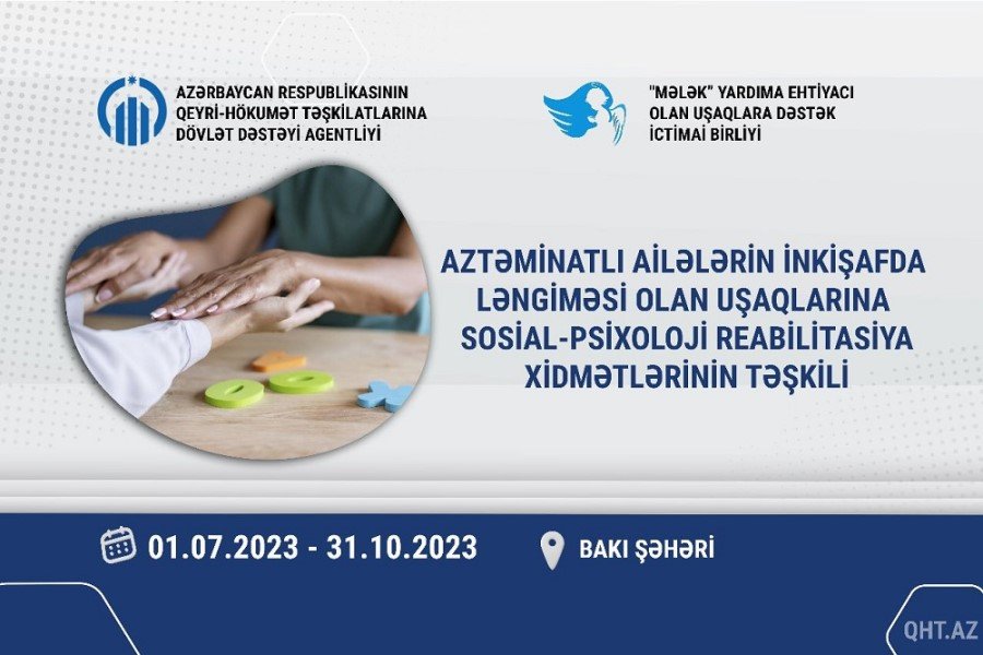 Aztəminatlı ailələlərin uşaqları sosial reabilitasiyaya cəlb edilir