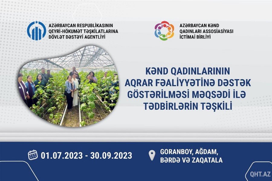 Kənd yerlərində qadınların aqrar fəaliyyətinə dəstək göstəriləcək