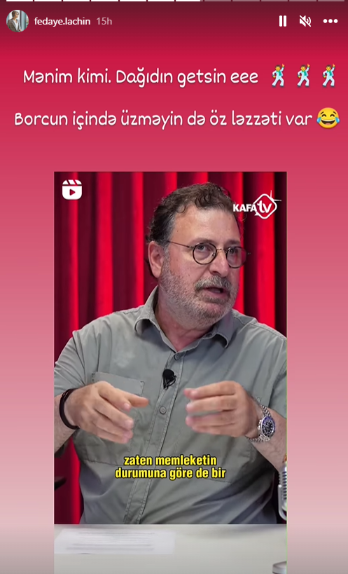 "Borc içində üzməyin də öz ləzzəti var" - Fədayə Laçın