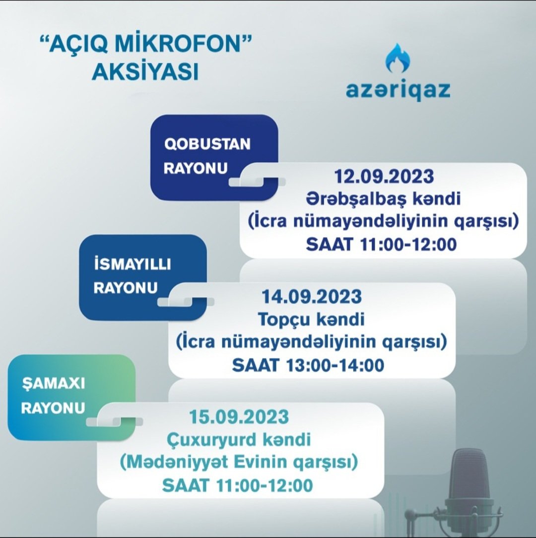 SOCAR "Azəriqaz" İB-nin "Açıq mikrofon" aksiyası davam edir