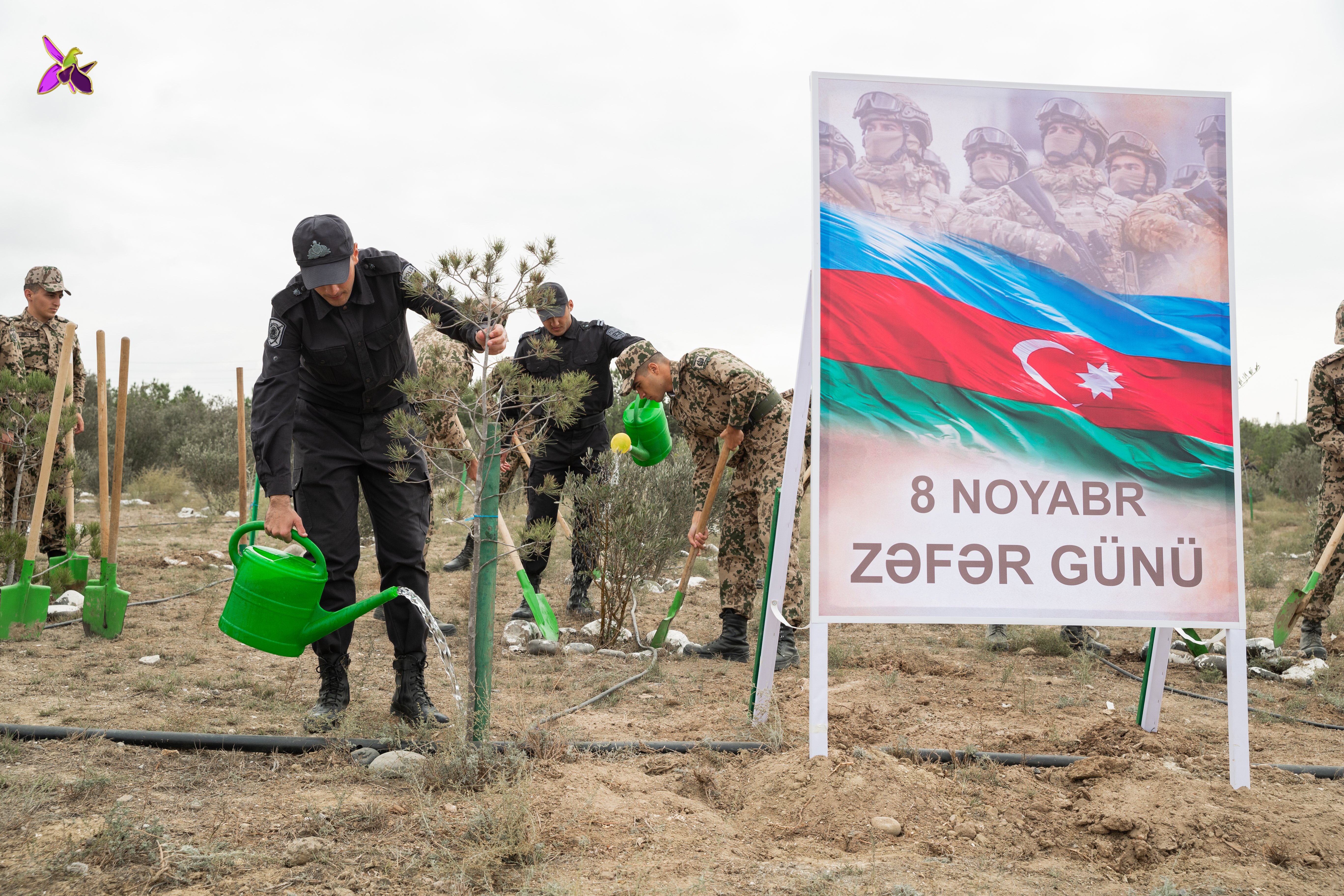 Daxili işlər orqanlarının əməkdaşları 8 Noyabr - Zəfər Günü ilə əlaqədar ağac əkiblər