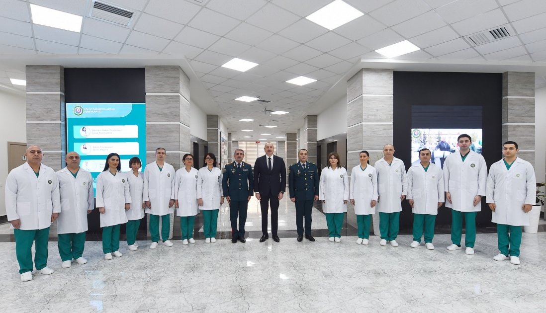 Prezident DSX-nin yeni hərbi hospital kompleksinin açılışında - Fotolar
