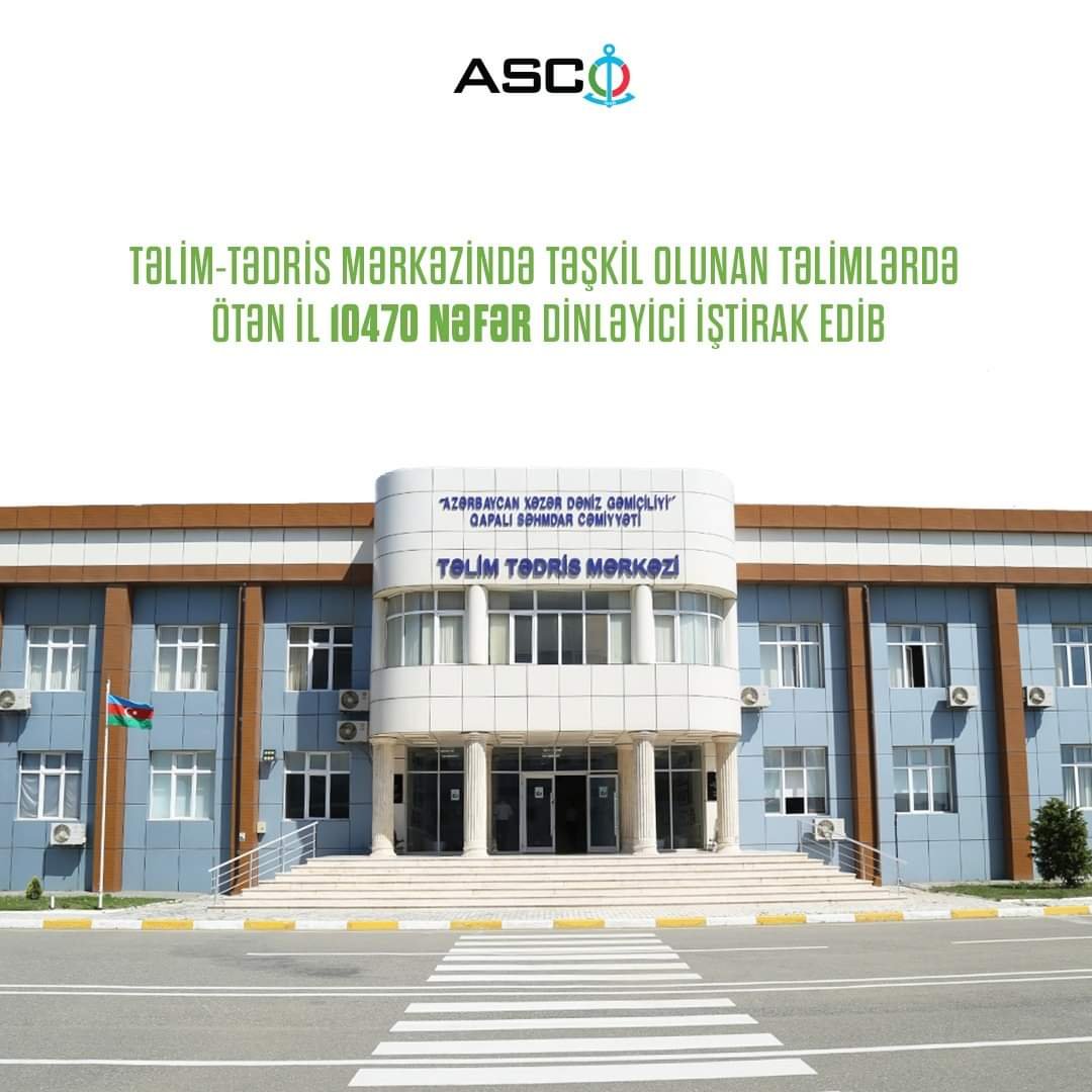 ASCO-nun Təlim-Tədris Mərkəzində təşkil olunan təlimlərdə ötən il 10470 nəfər dinləyici iştirak edib