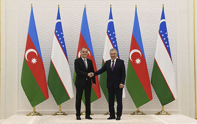 Bayramov Özbəkistan Prezidenti ilə görüşdü - Fotolar