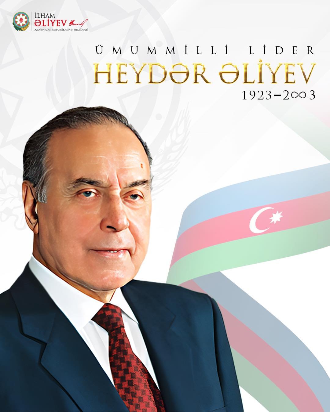 Prezident İlham Əliyev Heydər Əliyevin anadan olmasının ildönümü ilə bağlı paylaşım edib