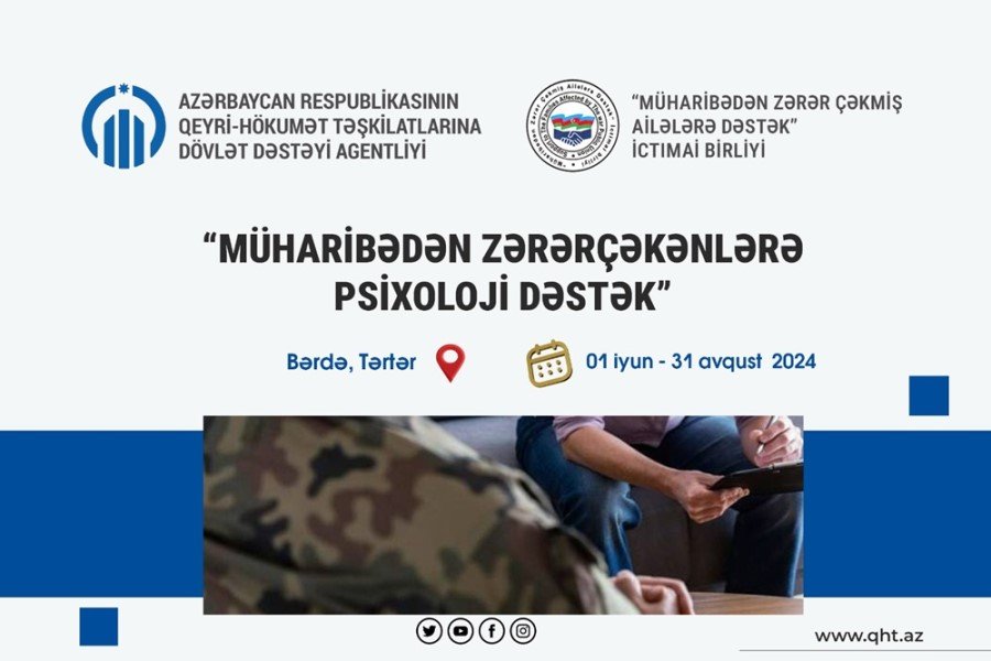 “Müharibədən zərərçəkənlərə psixoloji dəstək” adlı layihənin icrasına başlayıb