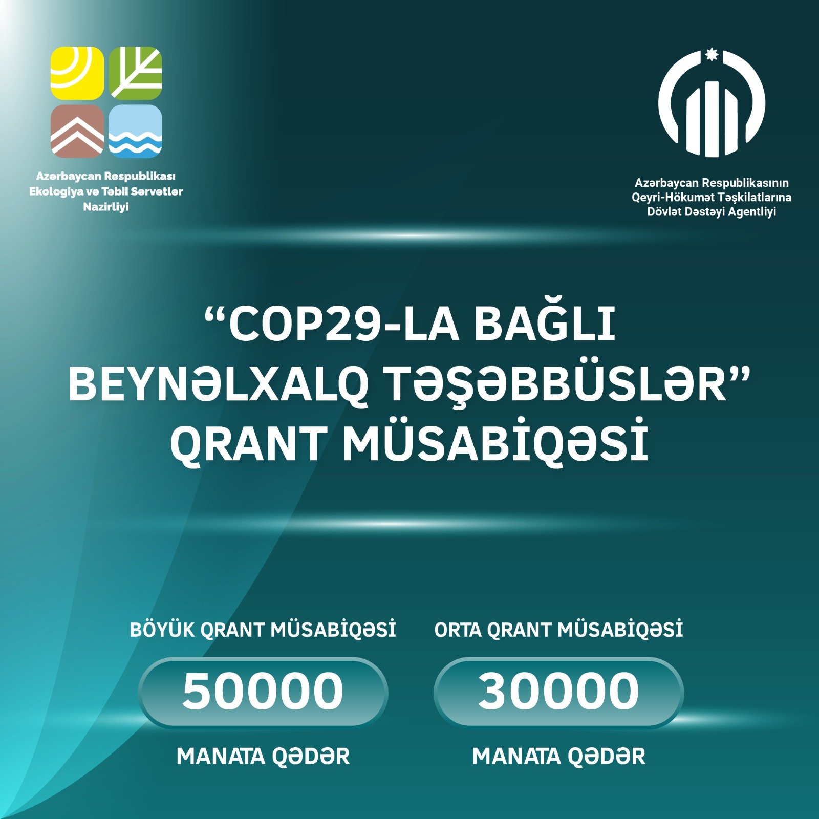 QHT-lər üçün “COP29-la bağlı beynəlxalq təşəbbüslər” qrant müsabiqəsi elan olunub