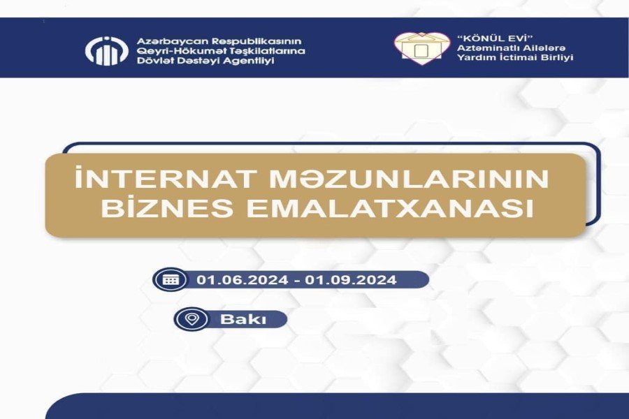 QHT  “İnternat Məzunlarının Biznes Emalatxanası” adlı layihənin icrasına başlayıb