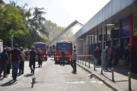 Tiflisin mərkəzində, dəmir yolu vağzalının yaxınlığında yanğın.. -