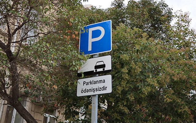 Bakıda ilk ödənişsiz parkinqlər yaradıldı - Fotolar