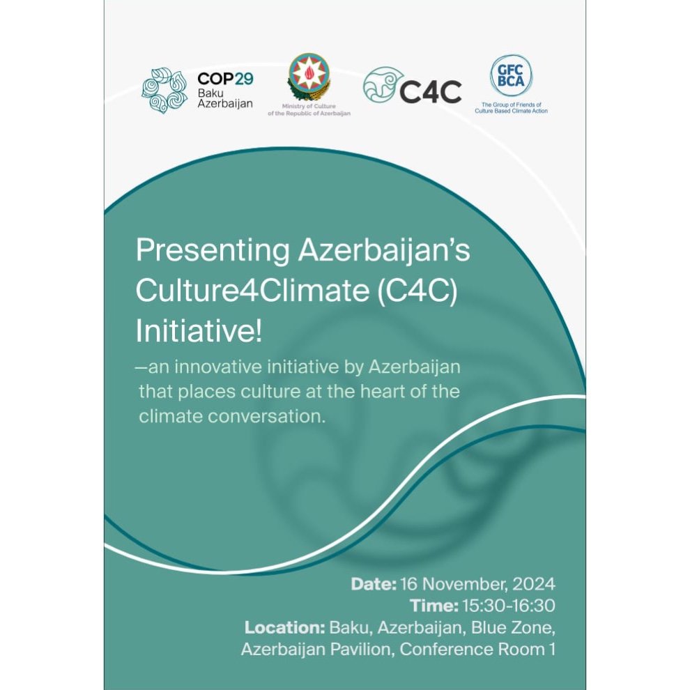 COP29 çərçivəsində Mədəniyyət Nazirlərinin 2-ci Yüksək Səviyyəli Görüşü keçiriləcək