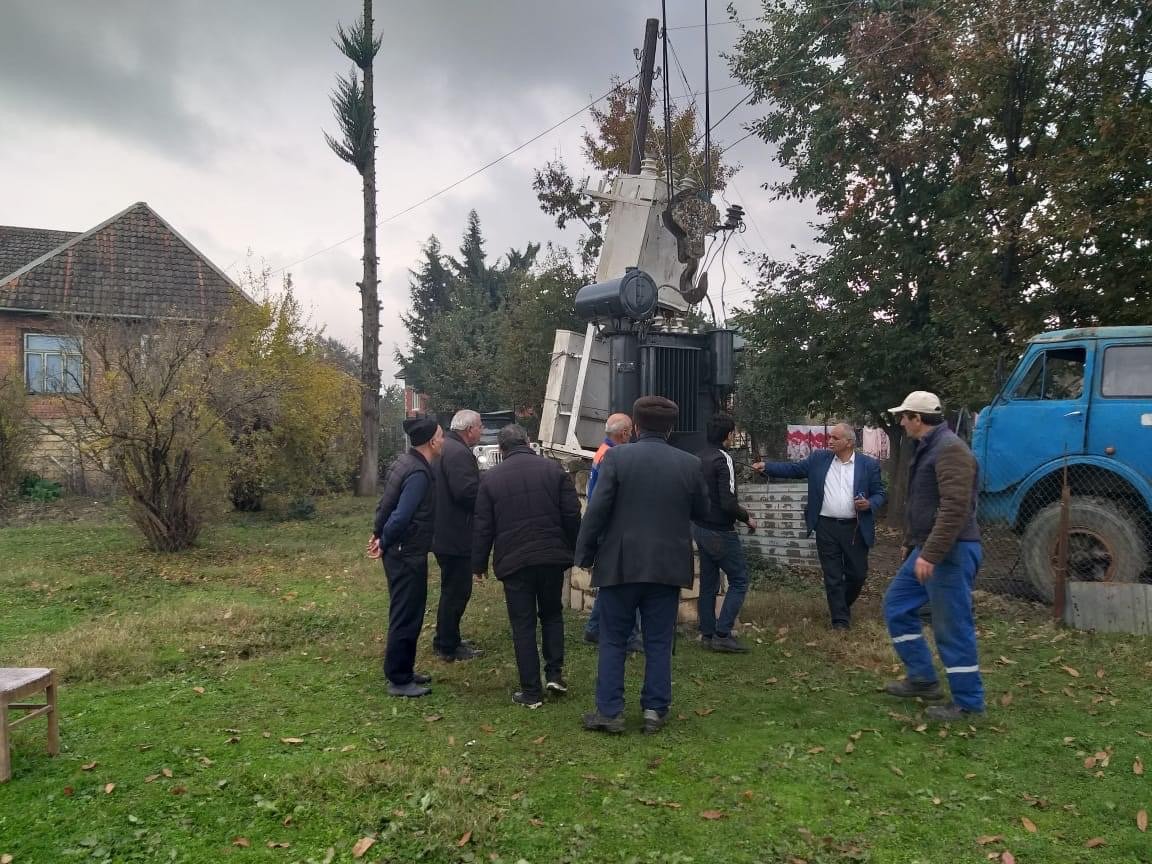 Masallı rayonunun Böyük Kolatan kəndində transformator yeniləndi