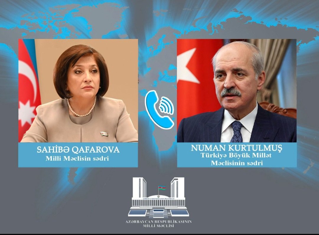 Türkiyə Böyük Millət Məclisinin sədri Numan Kurtulmuş təyyarə qəzası ilə əlaqədar Milli Məclisin sədri Sahibə Qafarovaya başsağlığı verib