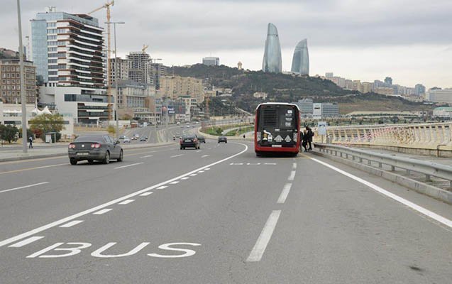 Bakıda yeni avtobus zolaqları ÇƏKİLƏCƏK