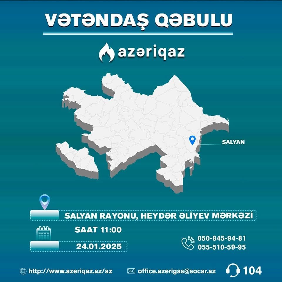 SOCAR-ın "Azəriqaz" İB rəhbərliyinin növbəti vətəndaş qəbulu keçiriləcək