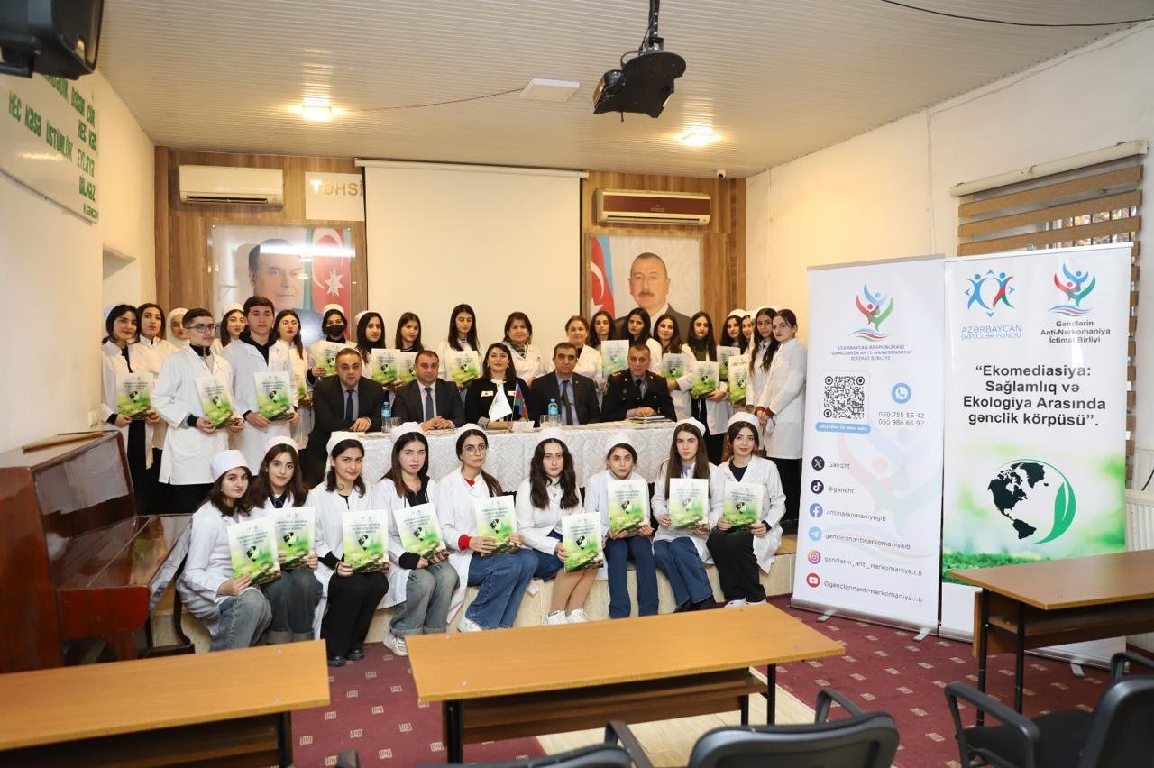 Lənkəran Tibb Kollecində "Ekomediasiya: Sağlamlıq və Ekologiya Arasında Gənclik Körpüsü" layihəsi çərçivəsində maarifləndirici tədbir keçirildi