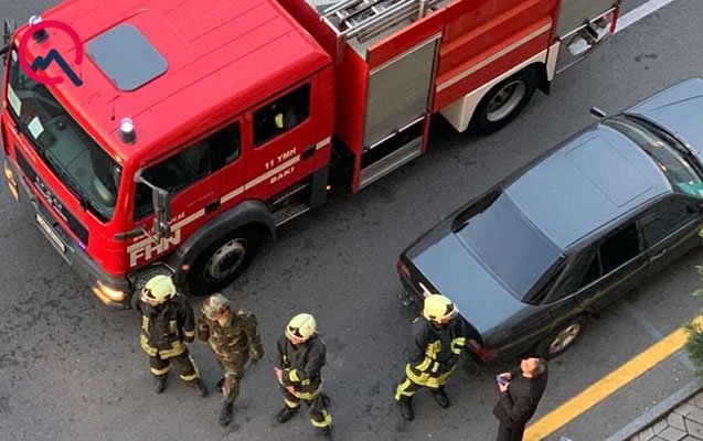 Yasamalda yaşayış binasında yanğın olub - Sakinlər təxliyə edilib