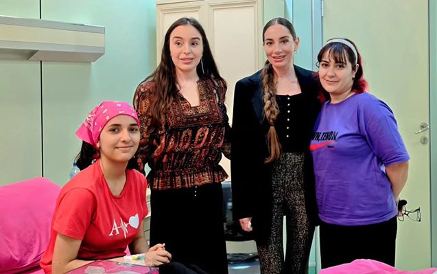 Leyla və Arzu Əliyevalar Onkologiya Mərkəzində - Fotolar