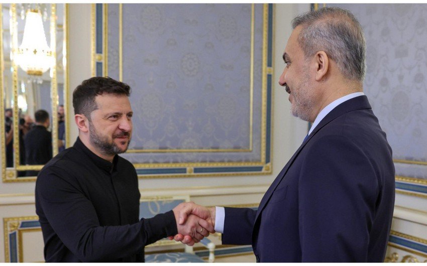 Türkiyə XİN başçısı Ukrayna Prezidenti ilə görüşüb