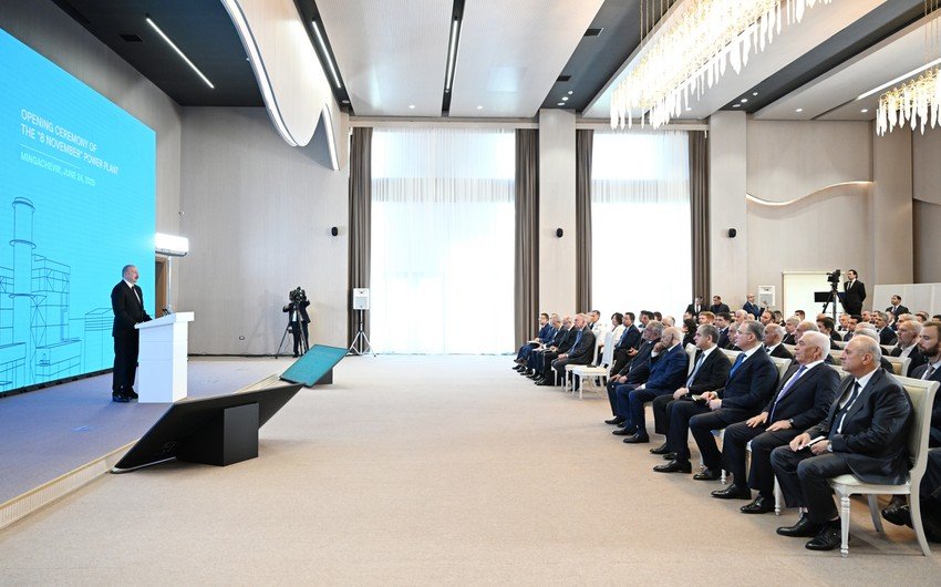 İlham Əliyev Mingəçevirdə “8 Noyabr” Elektrik Stansiyasının açılışında iştirak edib - YENİLƏNİB
