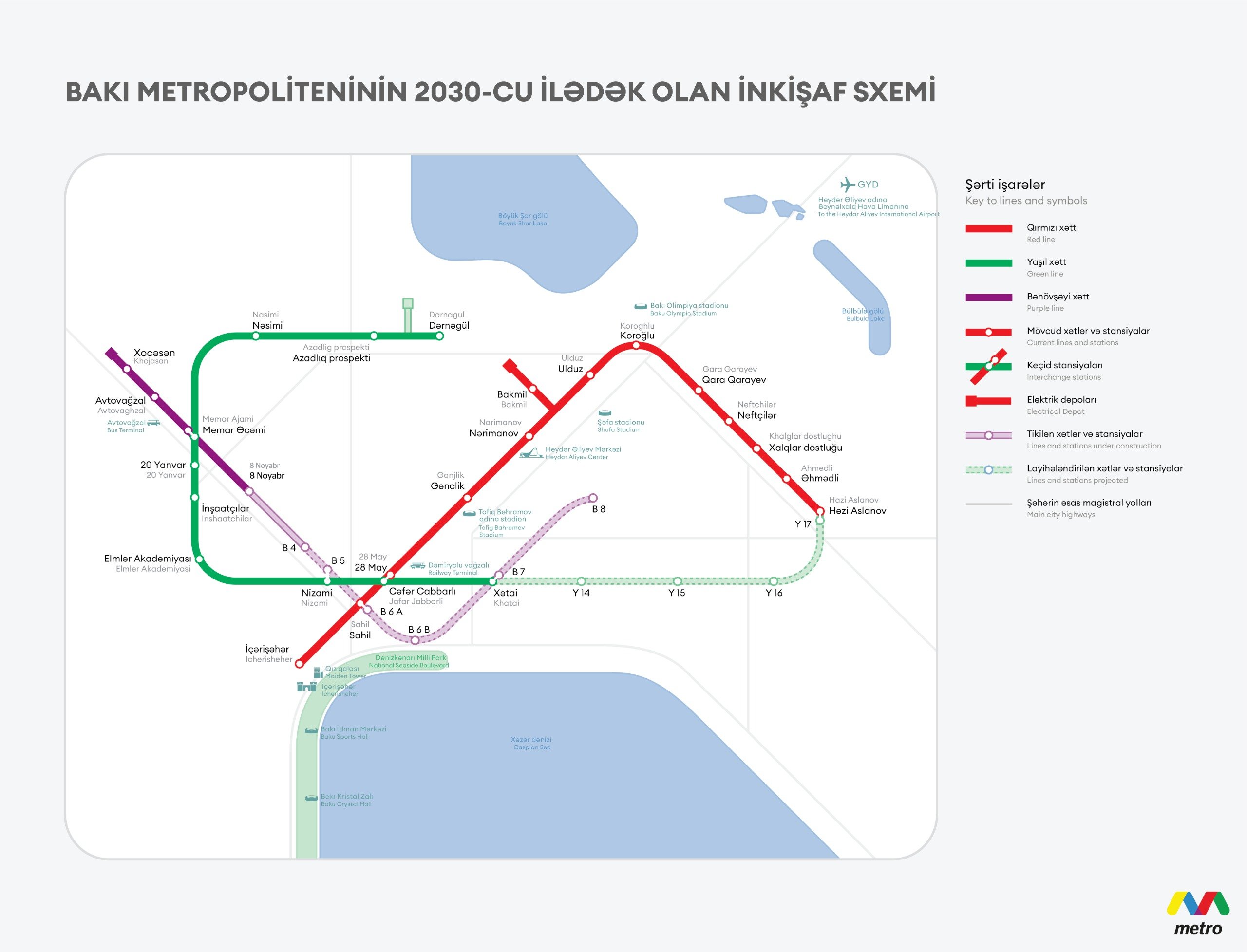 Bakı Metropoliteni yeni metro stansiyalarının tikintisi ilə bağlı layihələndirilmə işlərinə start verib