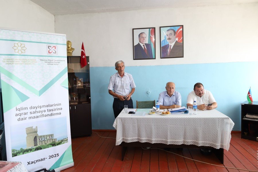 İqlim dəyişmələrinin aqrar sahəyə təsiri mövzusunda maarifləndirici təlim keçirildi - FOTOLAR
