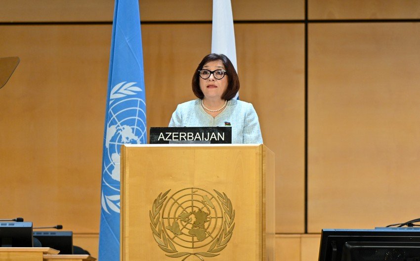 Sahibə Qafarova Parlament Sədrlərinin 6-cı Dünya Konfransında ümumi müzakirələrə sədrlik edib