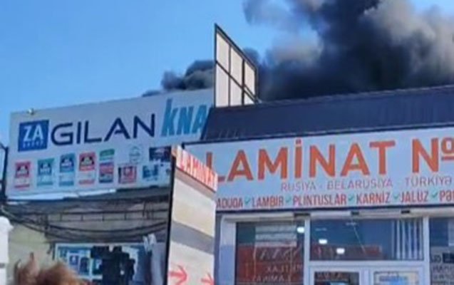 "Sədərək" ticarət mərkəzində yanğın olub