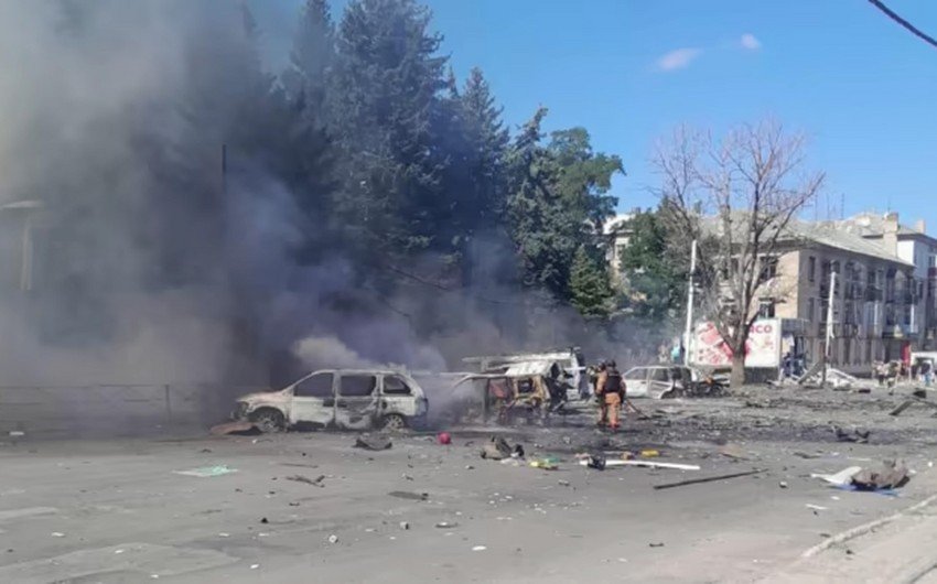 Rusiya Donetskə zərbələr endirib, 5 nəfər ölüb, 11 nəfər yaralanıb