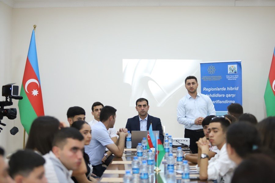 Füzuli və Beyləqan gəncləri üçün "Regionlarda hibrid təhdidlərə qarşı maarifləndirmə" təlimi təşkil olunub - FOTOLAR