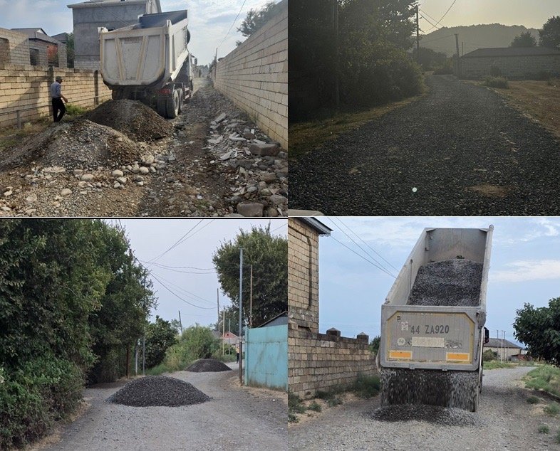 Masallının yollarında təmir işləri davam etdirilir