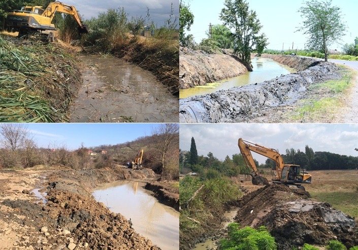 Masallıda su kanallarının təmizlənməsi işləri davam etdirilir