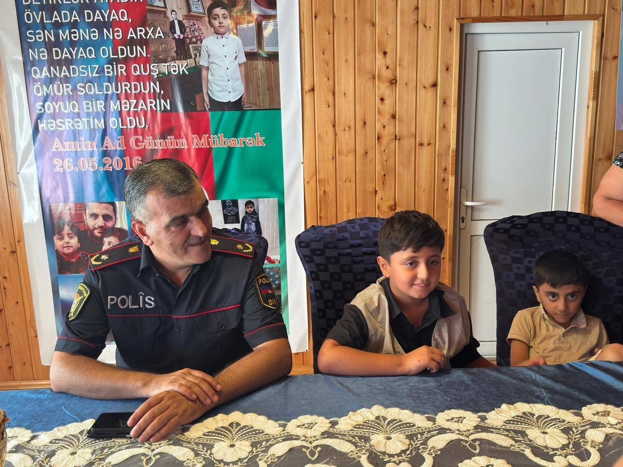 Masallı Polisi şəhid ailələrinin yanında