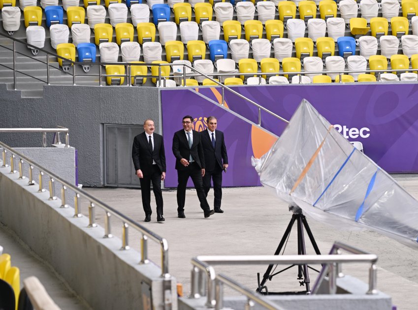 İlham Əliyev Gəncə şəhər stadionunun açılışını etdi - FOTOLAR 
