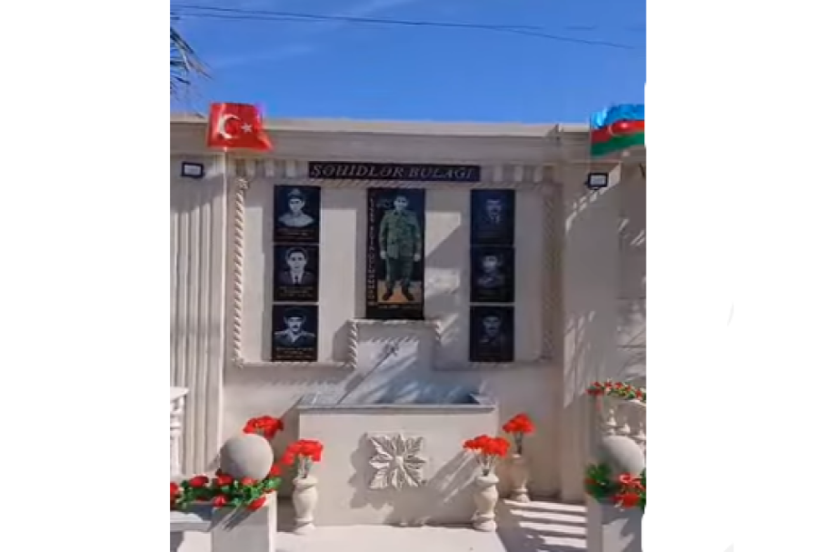 Tovuzun Azaflı kəndində şəhidlərin xatirəsinə bulaq inşa edilib