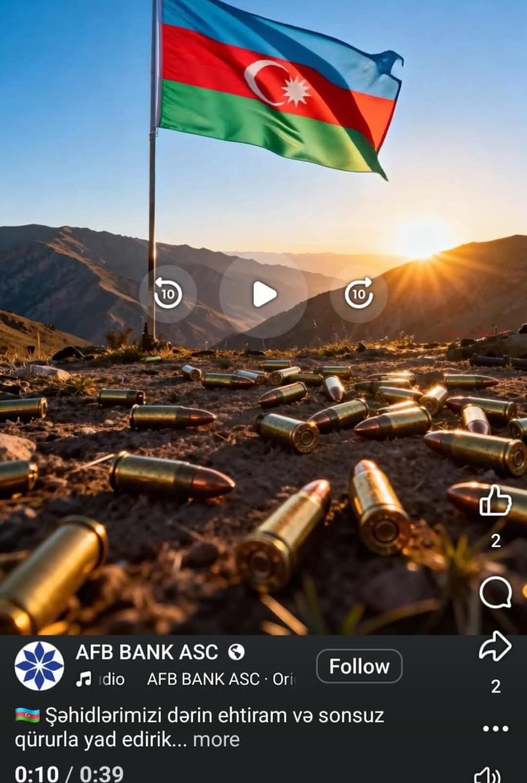 AFB Bank ASC-dən süni intellektlə hazırlanan fotoda kobud səhv – 8 yox, 11 guşəli bayraq!