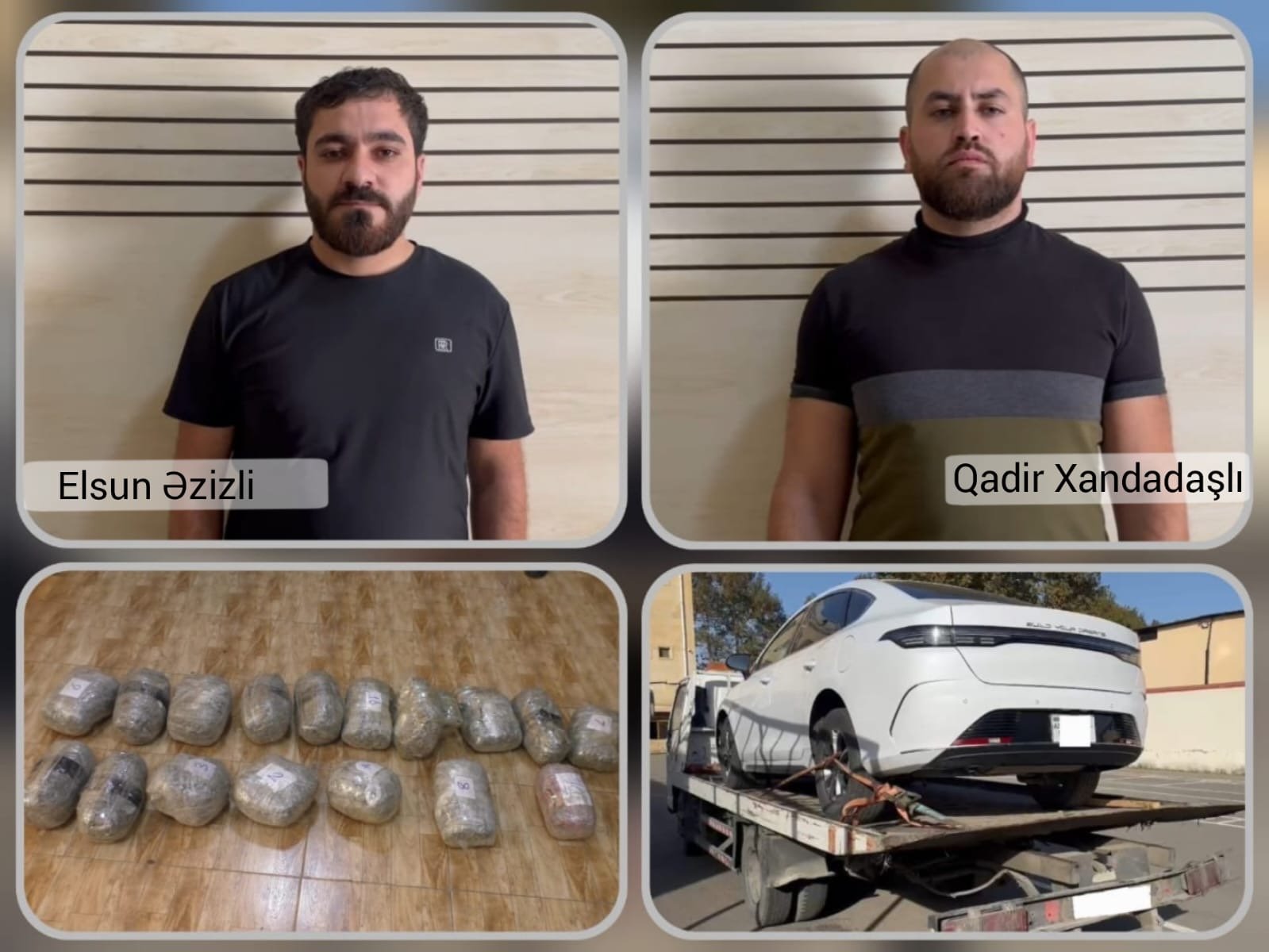 Polis diqqət çəkməmək üçün narkotikləri evakuatorla daşımağa cəhd edən şəxsləri ifşa edib