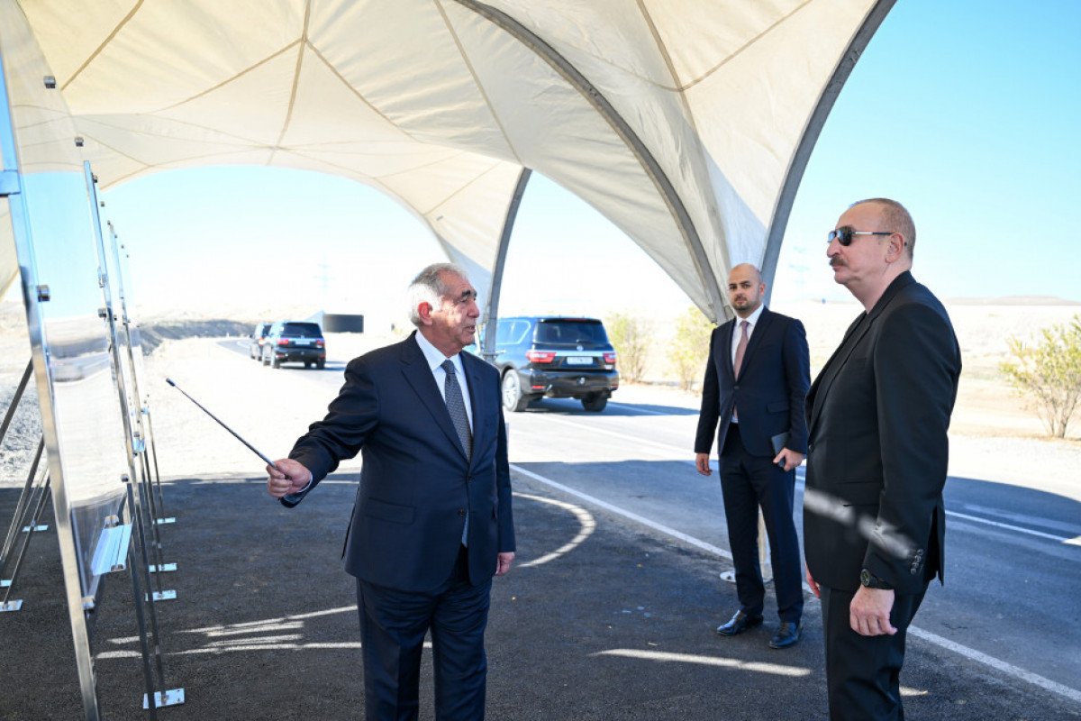 Prezident İlham Əliyev Cəbrayıl rayonunda “Şəfəq” GES-ə gedən avtomobil yolunun açılışında iştirak edib