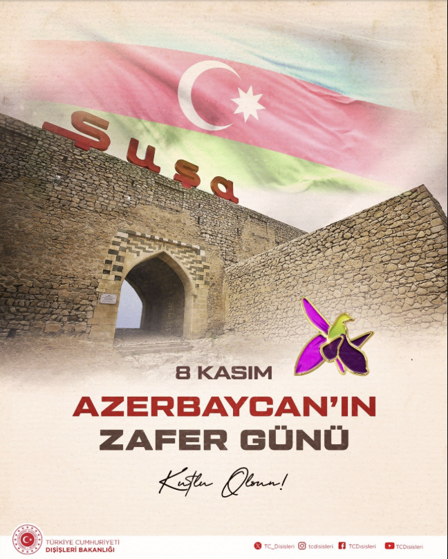 Türkiyə XİN-dən Zəfər Günü ilə bağlı paylaşım - Foto