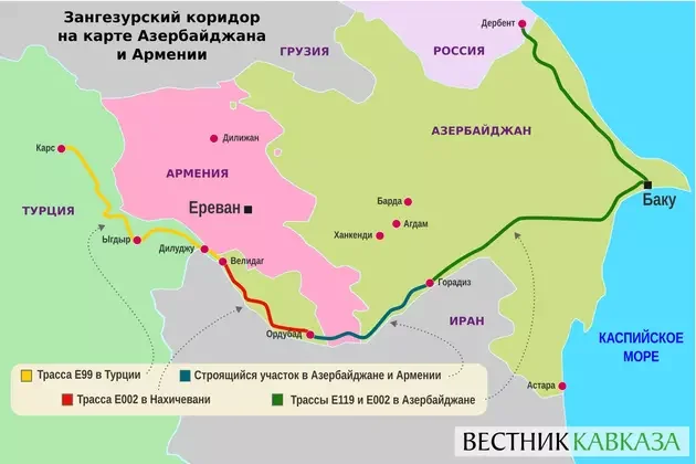 Gürcüstan Zəngəzur dəhlizi marşrutunun həyata keçirilməsini dəstəklədi